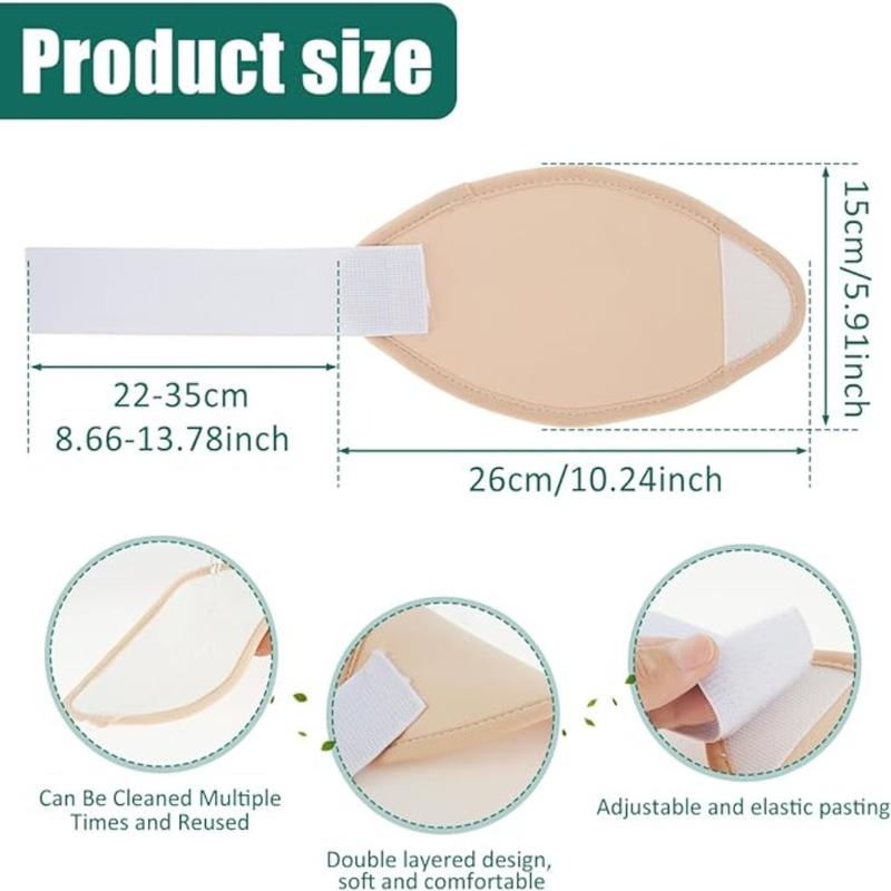 2 Pcs/Set Practical Reusable Castor Oil Pack Elastic Strap Cotton Oil Compress Pad Washable Anti Oil Leak Essential Oil Wrap Arm 2
