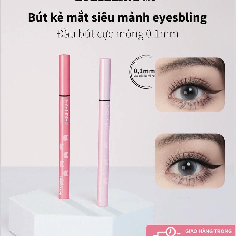 Bút kẻ mắt eyeliner Eyesbling ngòi siêu mỏng mịn chống nước không lem lâu trôi Trang Điểm Cosmetic Mỹ Phẩm Nữ Son Women
