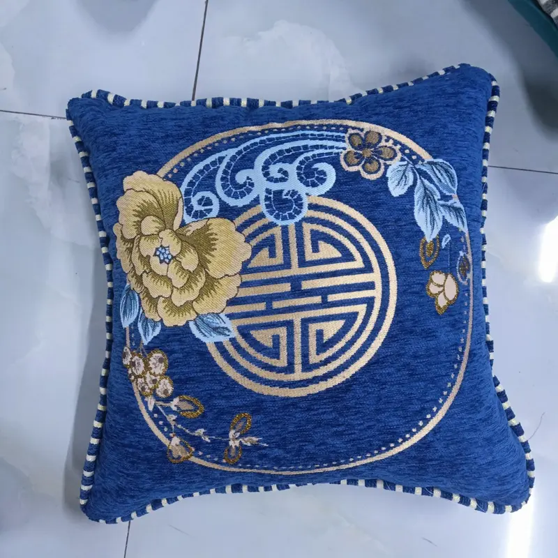 Gối tựa lưng mẫu hoa cổ 3d lịch lãm (cả vỏ gối và ruột gối) 3