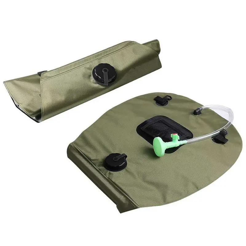 Portable 5 Gallon Solar Heated Camping Shower Bag, Solar Heated Camping Shower Bag with Detachable Hose & Switchable Shower Head, Suitable for Outdoor Travel, Hiking, Beach & Swimming 3
