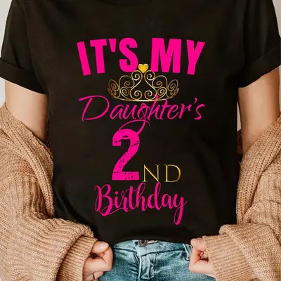 Cute It's My Daughter's 2nd Birthday Shirt Party Outfit Gift Cute It's My Daughter's 2nd Birthday Shirt Party Outfit Gift