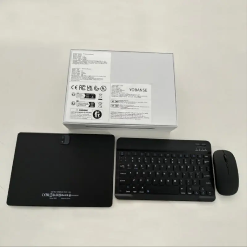 YOBANSE 10.1 Inch Android 13 Tablet, 12GB RAM 128GB ROM Tablet with Keyboard, 5G WiFi Tablet with Case, Mouse, Stylus 3