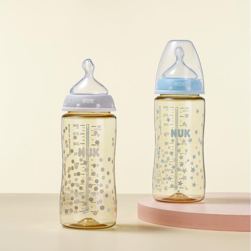 Bình sữa cho bé cảm biến nhiệt Premium Choice NUK nhựa PPSU cao cấp chuẩn EU núm ti silicone chỉnh nha 150ml, 300ml