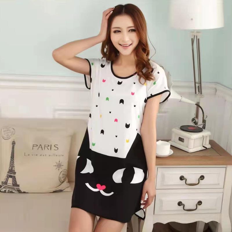 Product Introduction of Summer new cute cartoon doll student short sleeved jumpsuit girls' nightgown with multiple styles 18