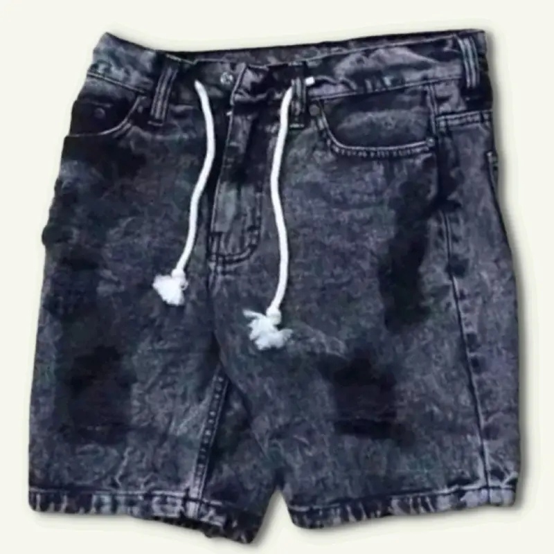 Celana Jeans Pendek Sobek Pria | Celana Pendek Sobek Pria Hitam Distro Ripped Denim 0