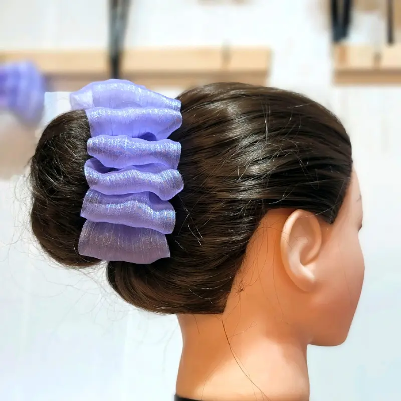Kẹp Tóc Bong Bóng Búi Củ Tỏi, Kẹp Tóc Nữ Phong Cách Thời Trang Women Voi Hoa Voan 7