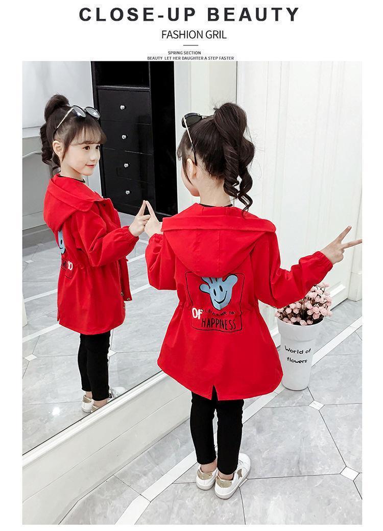 Product Introduction of Áo khoác ngoài mùa thu cho bé gái, phong cách Hàn Quốc mới 2021, dài Trung Bình có mũ trùm đầu, thích hợp cho trẻ em Trung Bình và lớn, hợp Xu hướng thời trang mùa xuân và mùa thu, bán chạy tại cửa hàng, [Giảm giá đặc biệt] 10