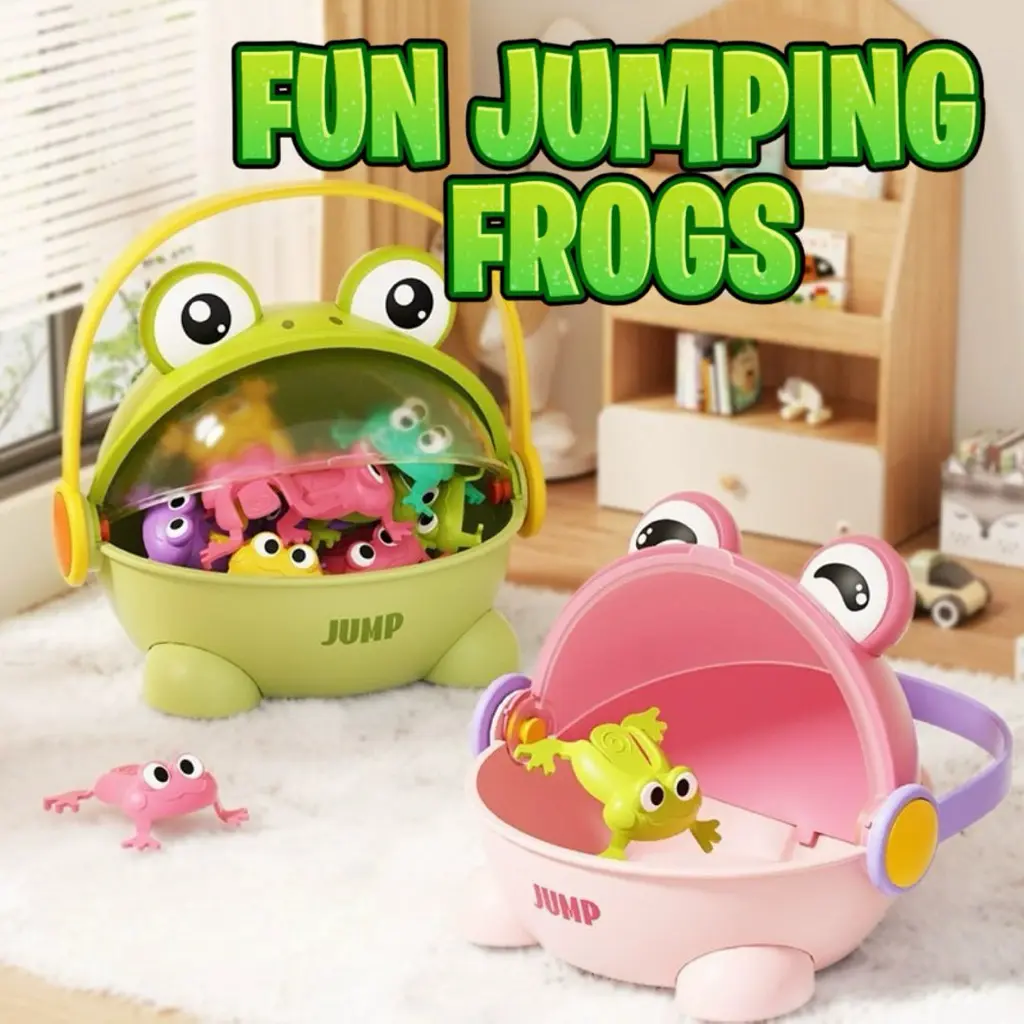 Funny Jumping Frogs Toys Bouncing Toad Catch Open mouth Target Frog ...