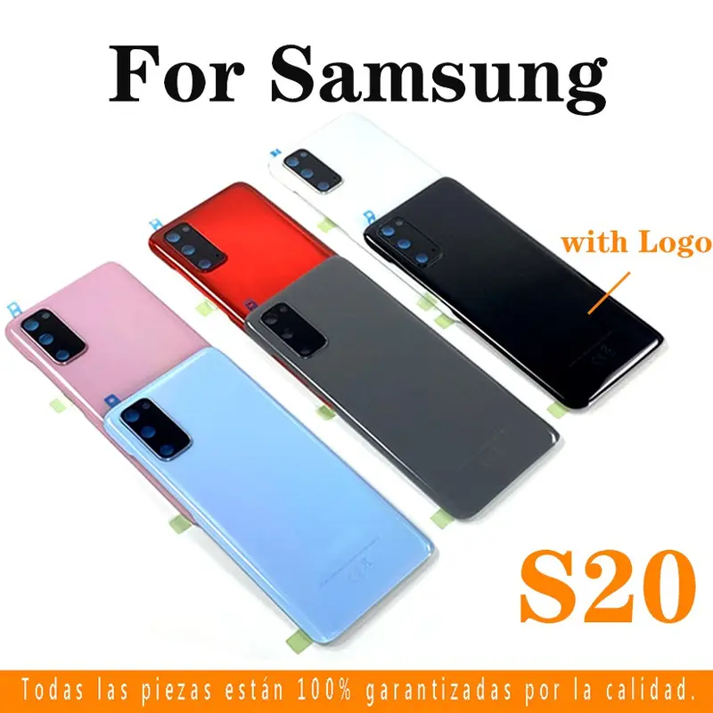 Vỏ nắp pin lưng, dành cho Samsung Galaxy S20 G980, S20 + Plus G985, S20 Ultra G988, có LOGO, kính pin, nắp lưng, vỏ cửa sau, bộ phận thay thế, với khung và dụng cụ ống kính 1