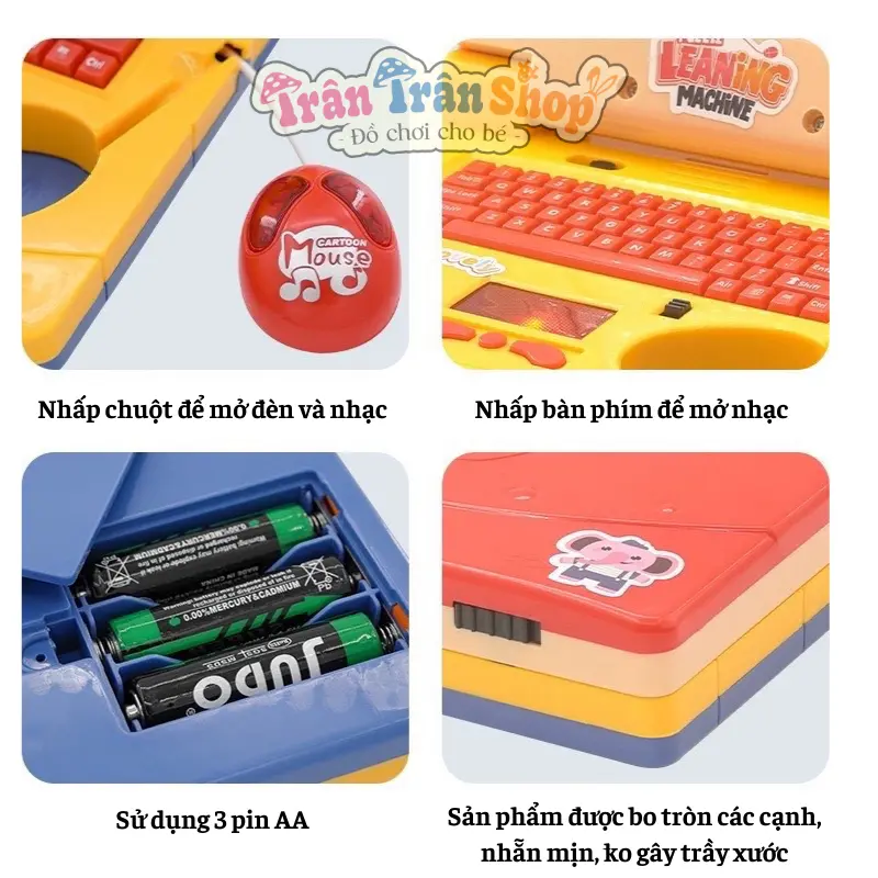 Đồ Chơi Máy Tính Laptop Có Nhạc Có Đèn Màn Hình Di Chuyển 1