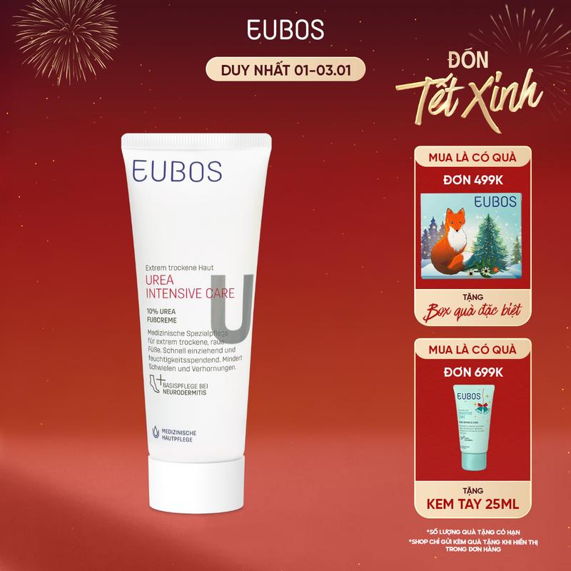 Kem Dưỡng Da Chân EUBOS UREA 10% Foot Cream Thẩm Thấu Nhanh Cải Thiện Làn Da Nứt Gót Khô Thô Ráp 100ml