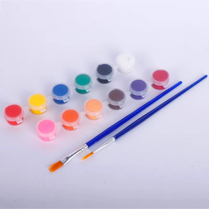 Bộ Màu Acrylic, Sơn Dầu Phủ Bóng, Cọ Vẽ, Khay pha màu Dụng Cụ Tô Tượng 7