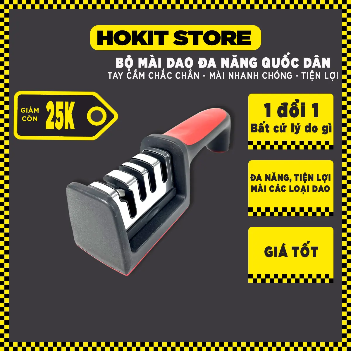 Bộ mài dao kéo đa năng sử dụng trong nhà bếp tiện lợi giá sỉ - HOKIT75