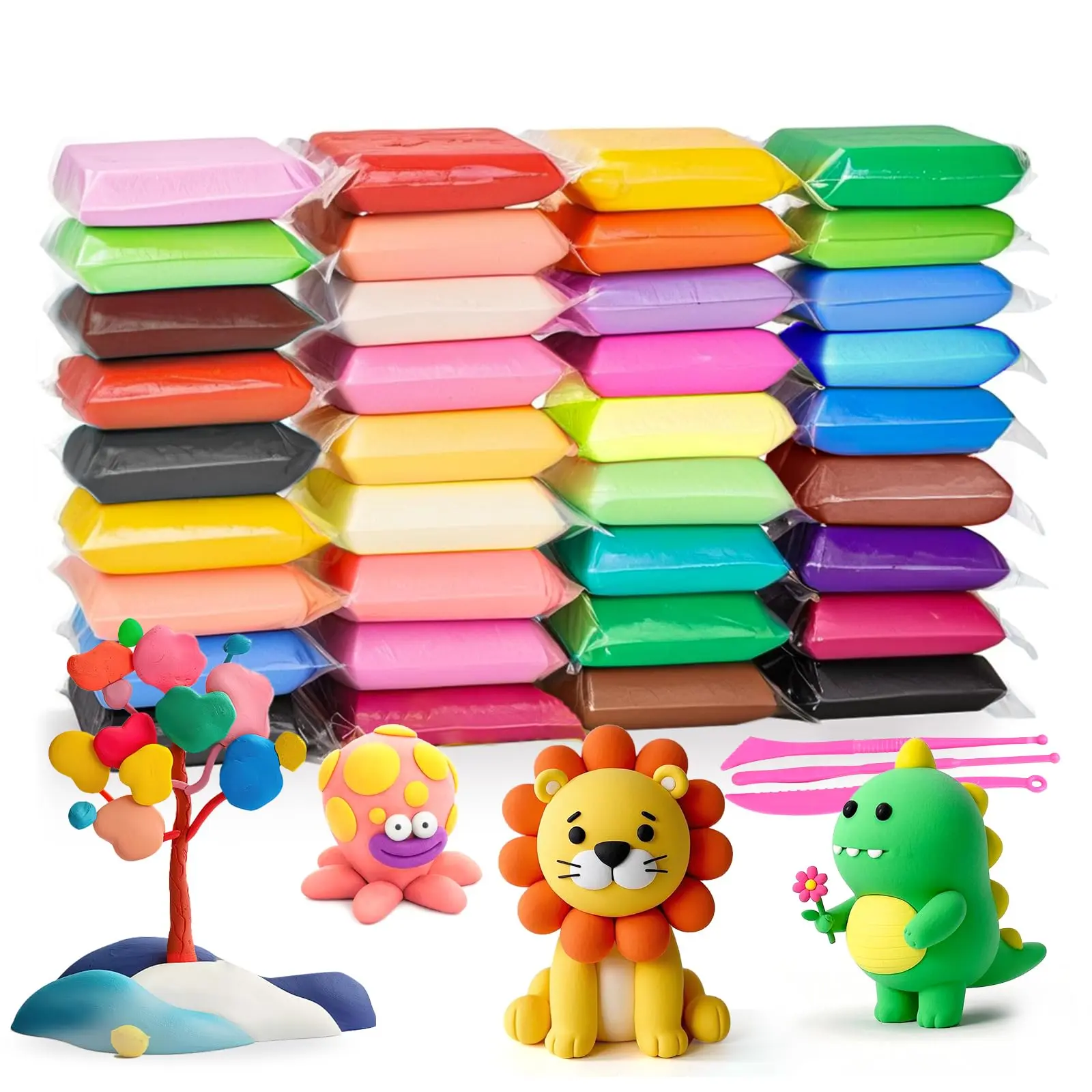36 Colors Air Dry Clay Kit, 36pcs/set Self Hardening Air Drying Clay, Creative Crafting Supplies, The Perfect Gift for Your Friends