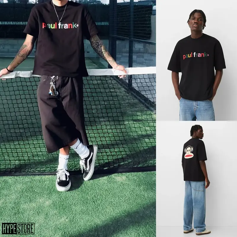 Hypestore Kaos Pria - Bershkka Paul Frank Plush Short Sleeves 0
