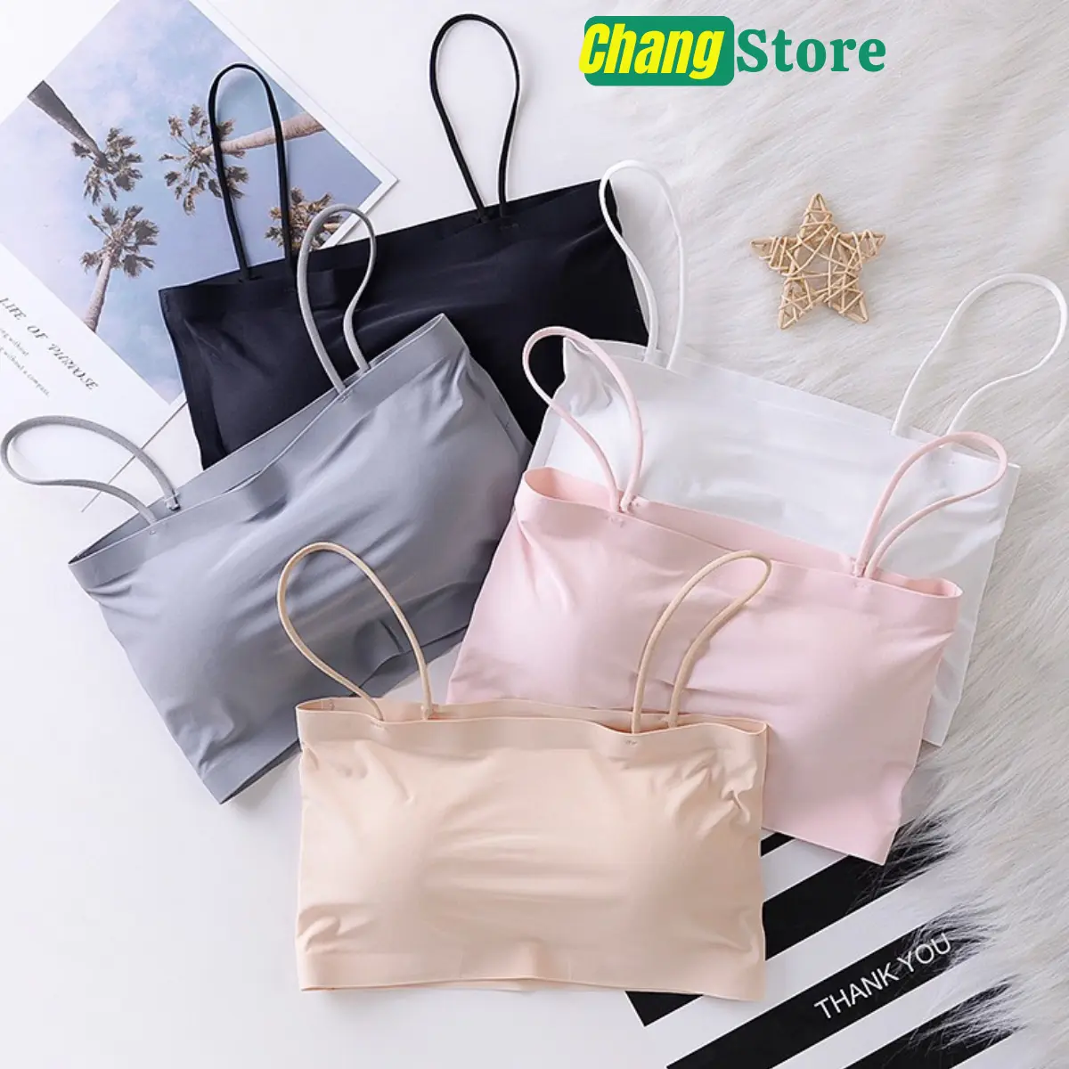 (LOẠI ĐẸP) Áo Bra Nữ Đúc Su Trơn Quây 2 Dây Không Gọng Nâng Ngực Gợi Cảm