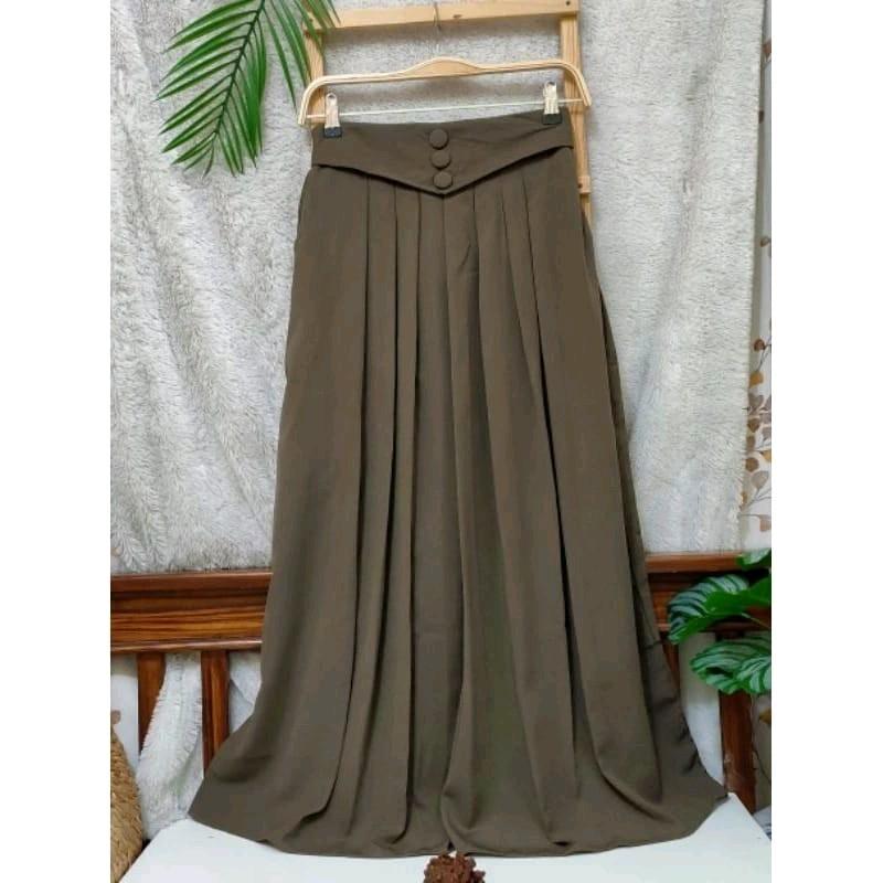 Azizah Kulot Celana Rok Jumbo Bahan Wolfis Premium 6