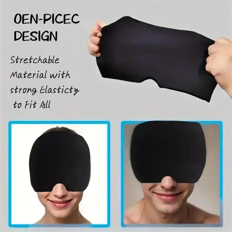 Ice Eye Mask, Gel Ice Cap, Ice Eye Mask, Fragrance-free, No Battery, Face Cap for Relieving Stress, Fatigue 3
