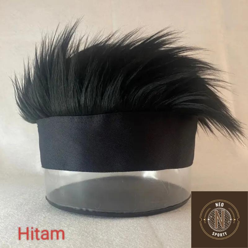 Topi wig bulu sintetis pria wanita nyaman dipake 9