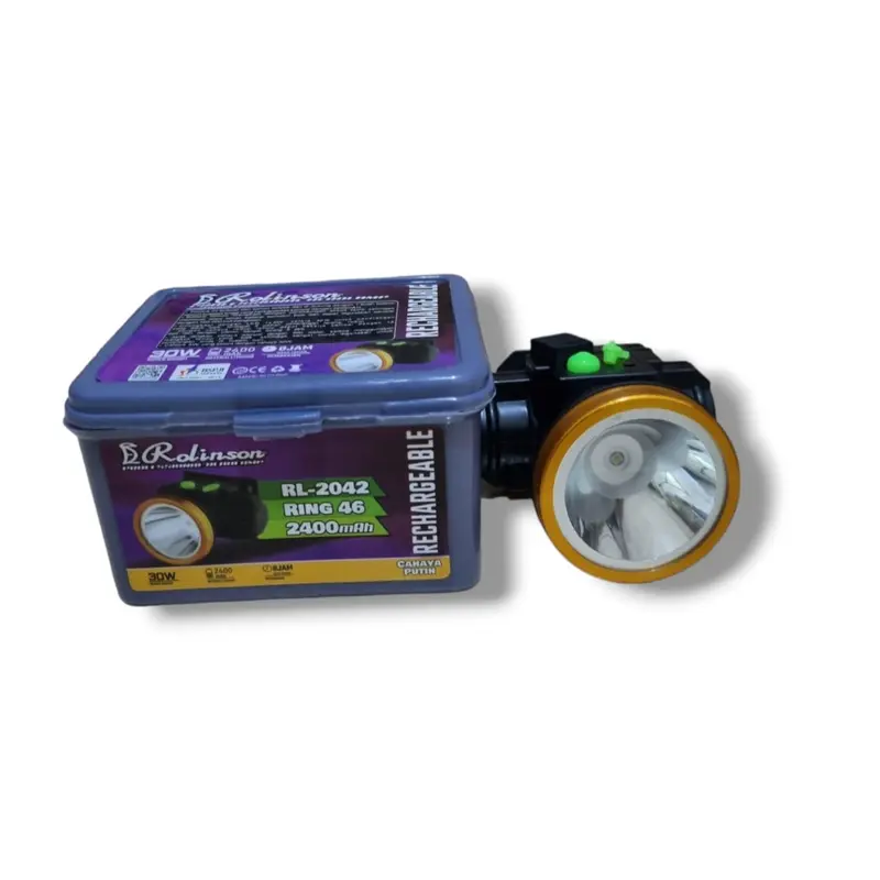 SENTER KEPALA LED 30 WATT ROLINSON RL-2042 BISA DI CAS TAHAN LAMA HEADLAMP 30W 5