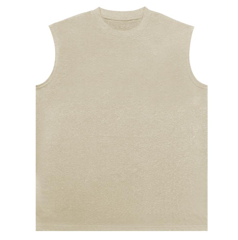 Product Introduction of Áo Vest Nam Dáng Rộng Màu Trơn 1 Mảnh Menswear Cổ Tròn 9