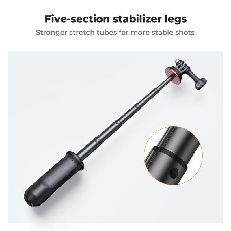K&F CONCEPT MS10 11.5-33.5cm  Selfie Stick Tripod/Desktop Stand -100g Ultralight 2KG Load Weight 5