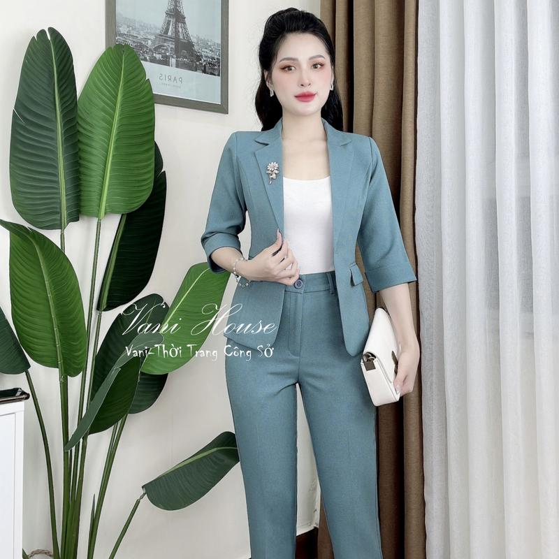 TJ543 Set nguyên bộ quần dài Áo Vest nữ Tay Lỡ Women Top 5