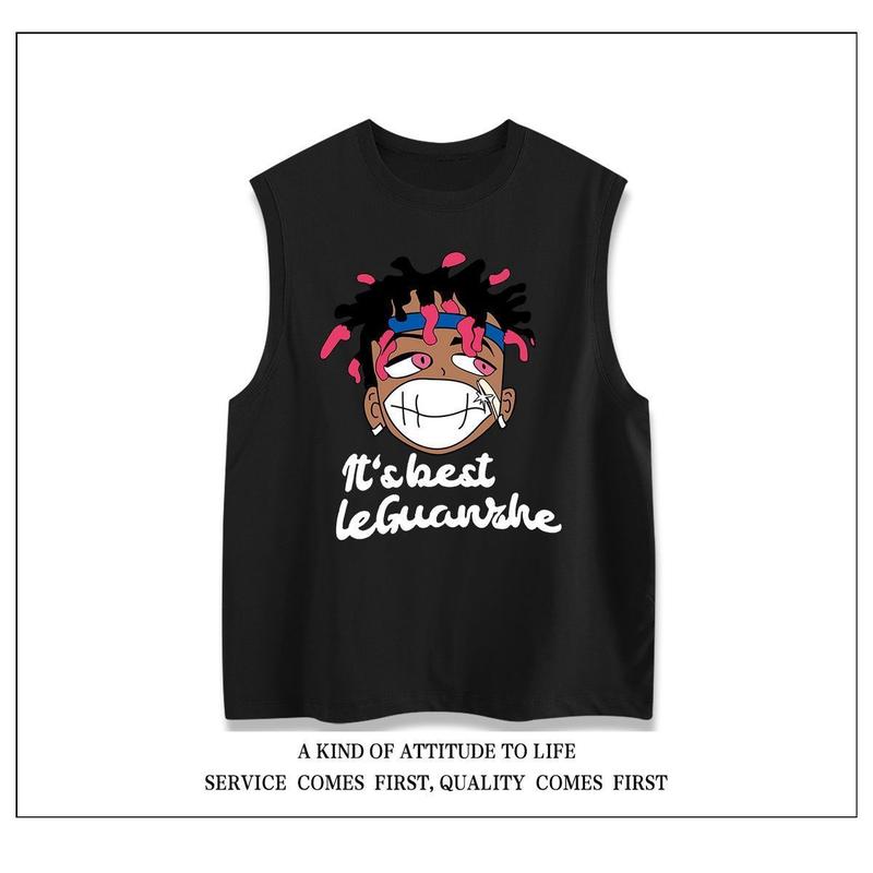 Product Introduction of Áo Ghi Lê Hiphop, Thương Hiệu Thời Trang Mỹ Nặng, Dành Cho Nam Giới, Phong Cách Đường Phố Cao Cấp, Dáng Rộng Rãi Và Thường Ngày, Áo Phông Không Tay Áo, Thích Hợp Cho Mùa Hè, 12 Tuổi, Năm 2025 Menswear Thun Cổ Tròn 3