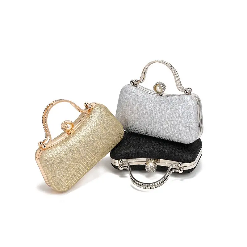 Túi xách nữ kim sa lấp lánh T72 xinh xắn - Túi cốp kim sa đi tiệc bling - Bag Kem 1