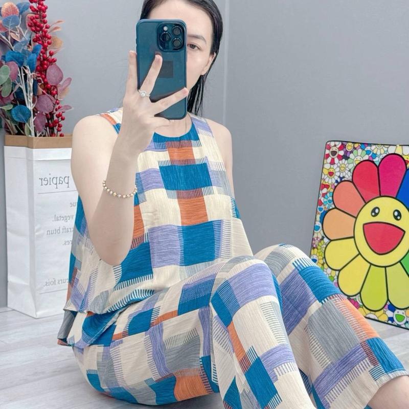 Đồ Bộ 2 Tầng Ống Rộng Lụa Mango Size 48-75 Ký