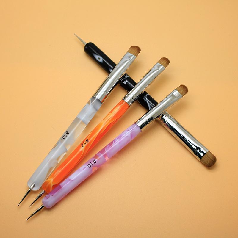 Professional Nail Art Brush, Double Ended Nail Art Painting Brush, Nail Art Design Brush, Manicure Tool for Home & Salon Use, Christmas Gift 4