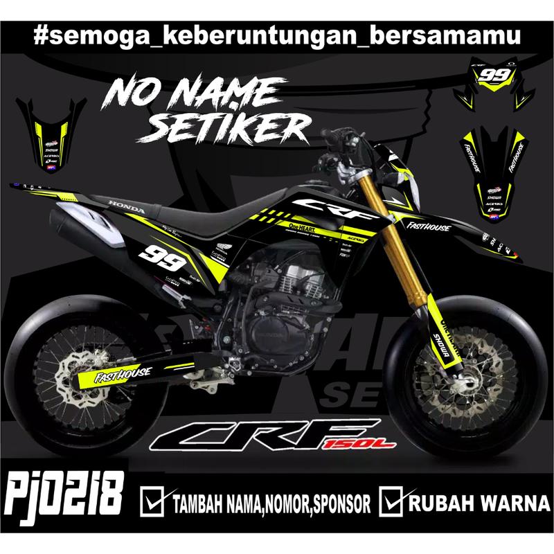 Sticker setiker stiker decal CRF 150 L-(pj0218) minimalis Fullbody-Dekal CRF 150 L Trail Supermoto 6