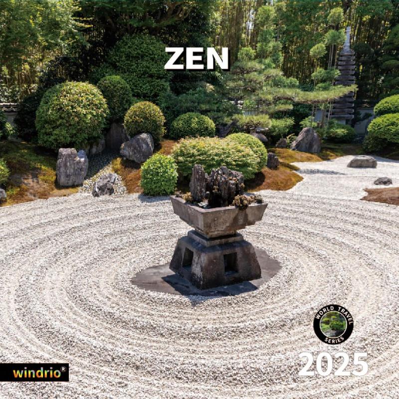 ZEN 2025 Wall Calendar, November 2024-December 2025, 30.48cm - TikTok Shop