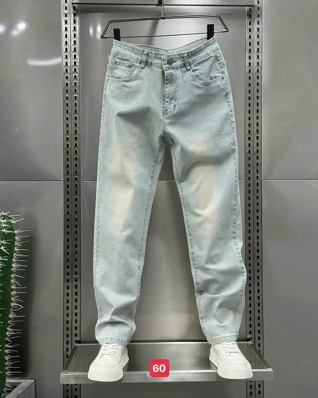 QJ 47 Quần jean nam màu xanh kiểu rách trẻ trung thoáng mát Fashion 24H QJ47 Menswear Có Túi Tre 1