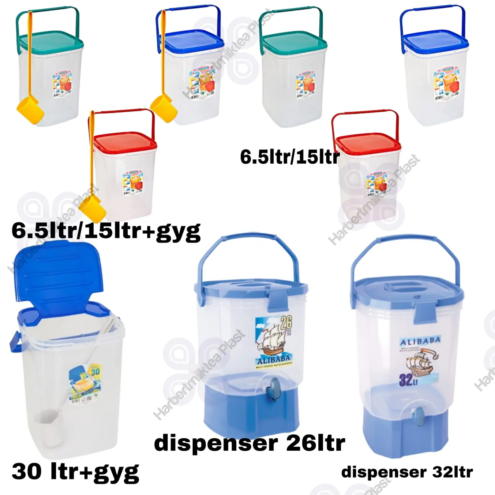 Aquarium es kelapa 30 liter gayung /toples buah 30 liter Greenleaf Abella