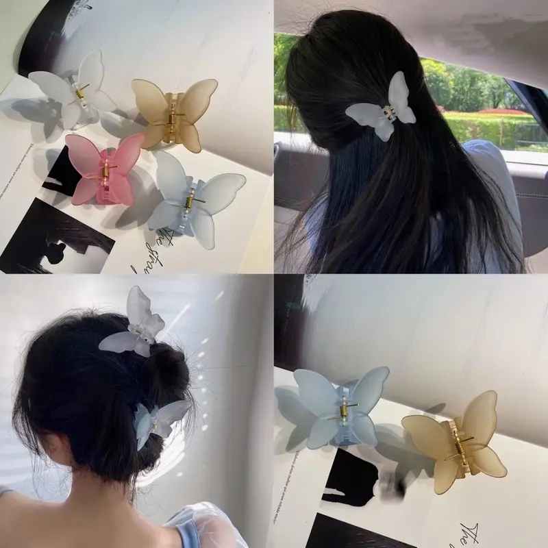TD - JEPITAN RAMBUT KUPU-KUPU DOFF 6CM MODEL KOREA / JEDAI SALON MATTE DOFF KOREA BUTTERFLY 4