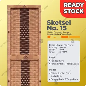 READY STOCK TERLARIS Sketsel partisi pembatas Penyekat ruangan No.15