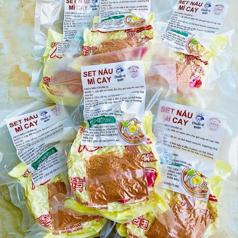 [KÈM SET TÁO KẸP SỮA  +KIMCHI+ ỚT CẤP ĐỘ+ MUỐI ỚT XANH ] COMBO 6 GÓI MÌ CAY TIỆN LỢI VỊ QUÁN ĐỘC QUYỀN NHASAN FOOD 2