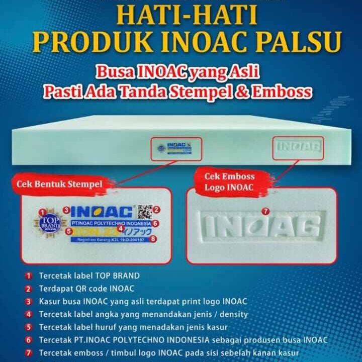 Kasur Busa INOAC Single uk 200x80x15cm Garansi Anti Kempes 10-15 Tahun Penyangga Punggung 3