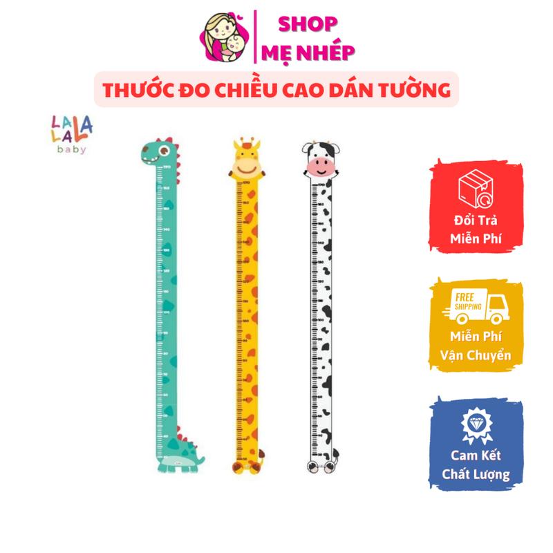 Thước Đo Chiều Cao - decal dán tường cho bé Lalala baby hình các con vật ngộ nghĩnh