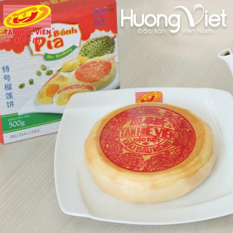 Bánh pía lớn đậu xanh sầu riêng 4 trứng 500gr, bánh pía Tân Huê Viên