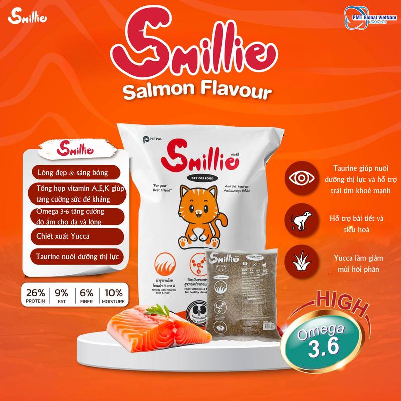 [Túi 1kg] Hạt Smillie cho mèo giảm mùi hôi phân - Dành cho mèo trưởng thành 2