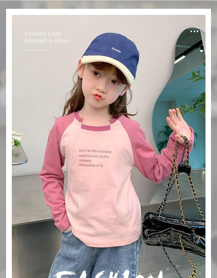 Product Introduction of Áo Thun Dài Tay Cho Bé Gái, Bộ Sưu Tập Mùa Xuân Và Mùa Thu, Hàng Mới Về, Áo Cơ Sở Mùa Thu Cho Trẻ Em, Phong Cách, Áo Mùa Thu Cho Bé Gái, Hợp Xu hướng 1