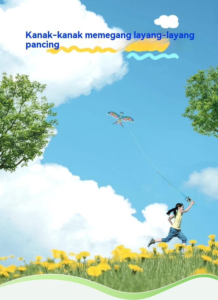 Product Introduction of Children holding fishing rods, kites, dynamic bird simulation, flapping wings, easy to fly toy kites 0