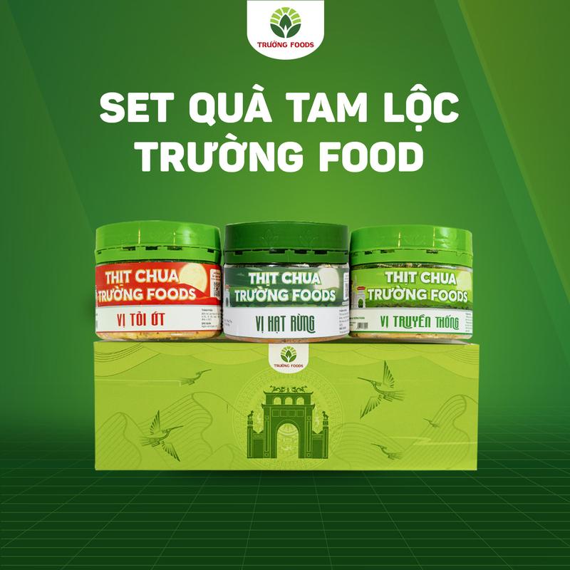 Trường Foods Set Quà Tam Lộc (1 Thịt Chua Truyền Thống, 1 Tỏi Ớt, 1 Vị Hạt Rừng)