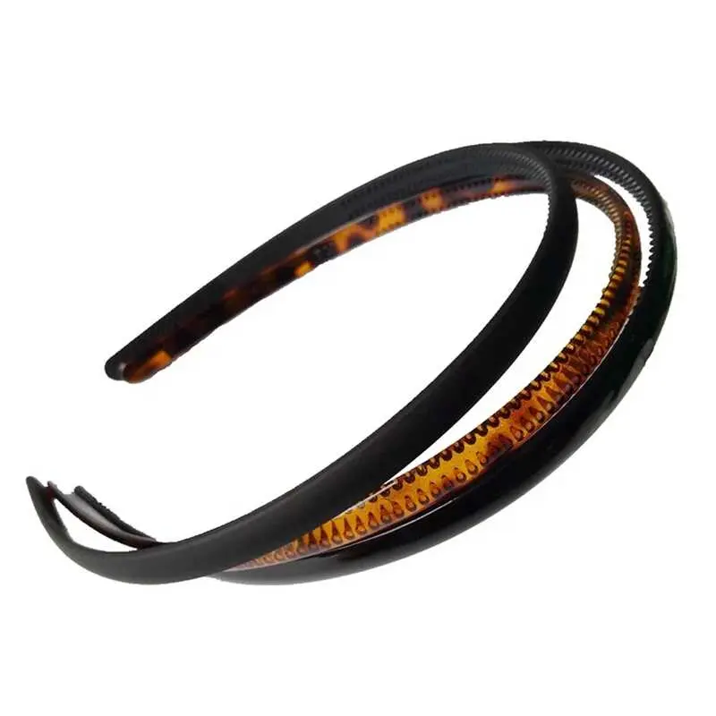 2024 Plastic Leopard Fashion Men Women Unisex Black Head Hoop Band Sport Headband Hairband Hair Accessories