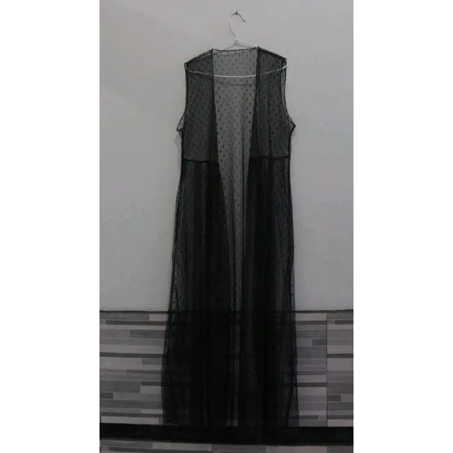 Kardigan Panjang JUMBO /Outer Lace/ Tille Dot Buat Kondangan Atau Santai 2