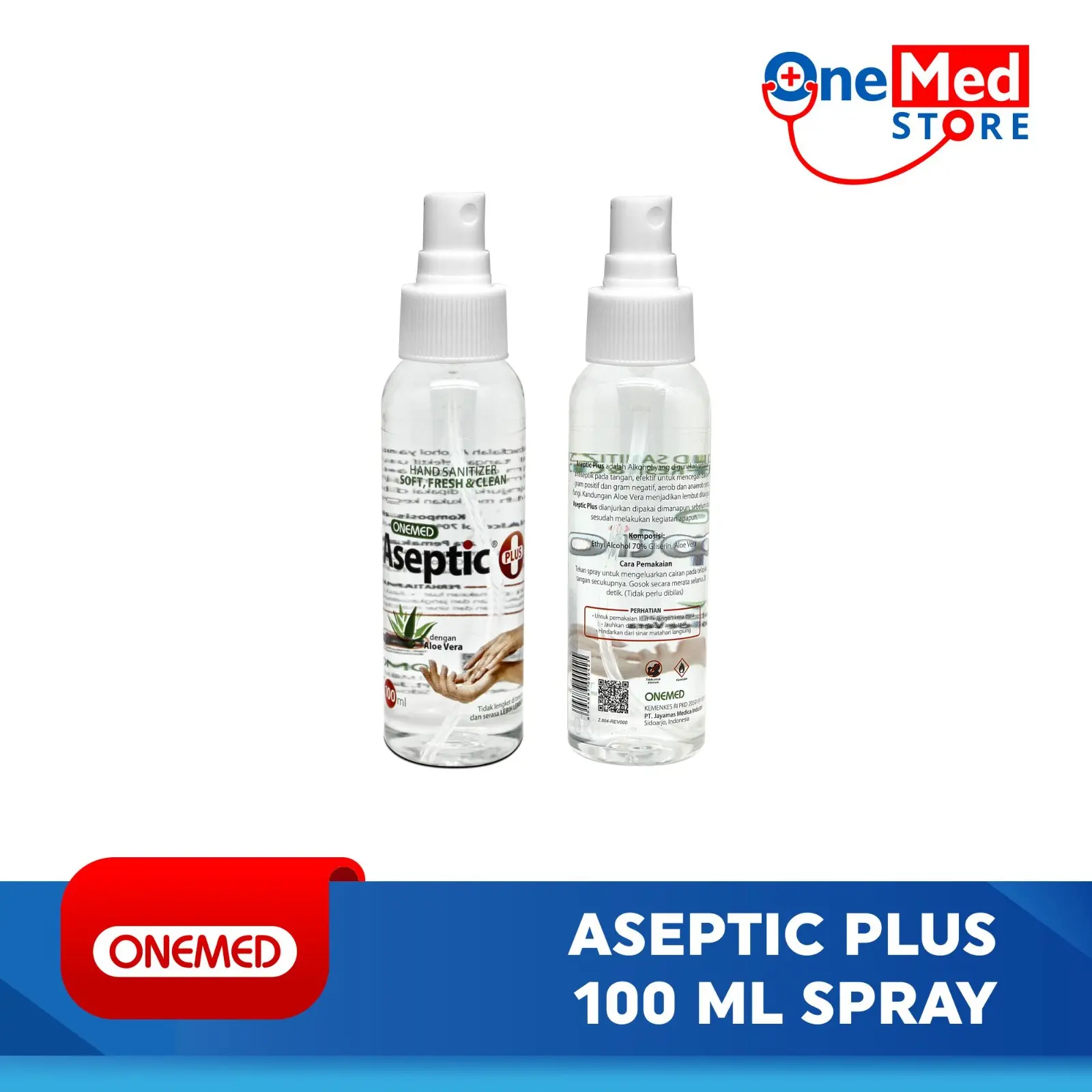 ONEMED - Aseptic Plus Hand Sanitizer Spray 100 ml Onemed | P3K Tangan