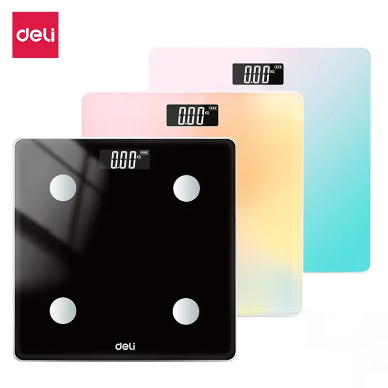 Deli เครื่องชั่งน้ำหนักดิจิตอล ที่ชั่งน้ำหนักดิจิตอล ตาชั่งน้ำหนัก หน้าจอ LCD ตาชั่ง เครื่องชั่ง Weighing Scale
