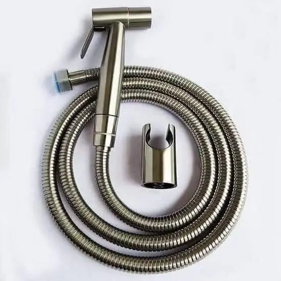 Bộ Xịt WC Inox 304 Màu Bạc - Xịt Cực Mạnh